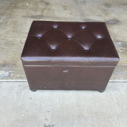 Brown Storage Ottoman 