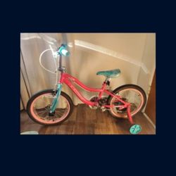 Girls 18" Schwinn Bike Pink/teal Used Twice 
