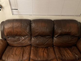 Brown Leather Couch