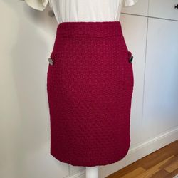Banana Republic Raspberry Twill Pencil Skirt Size 4
