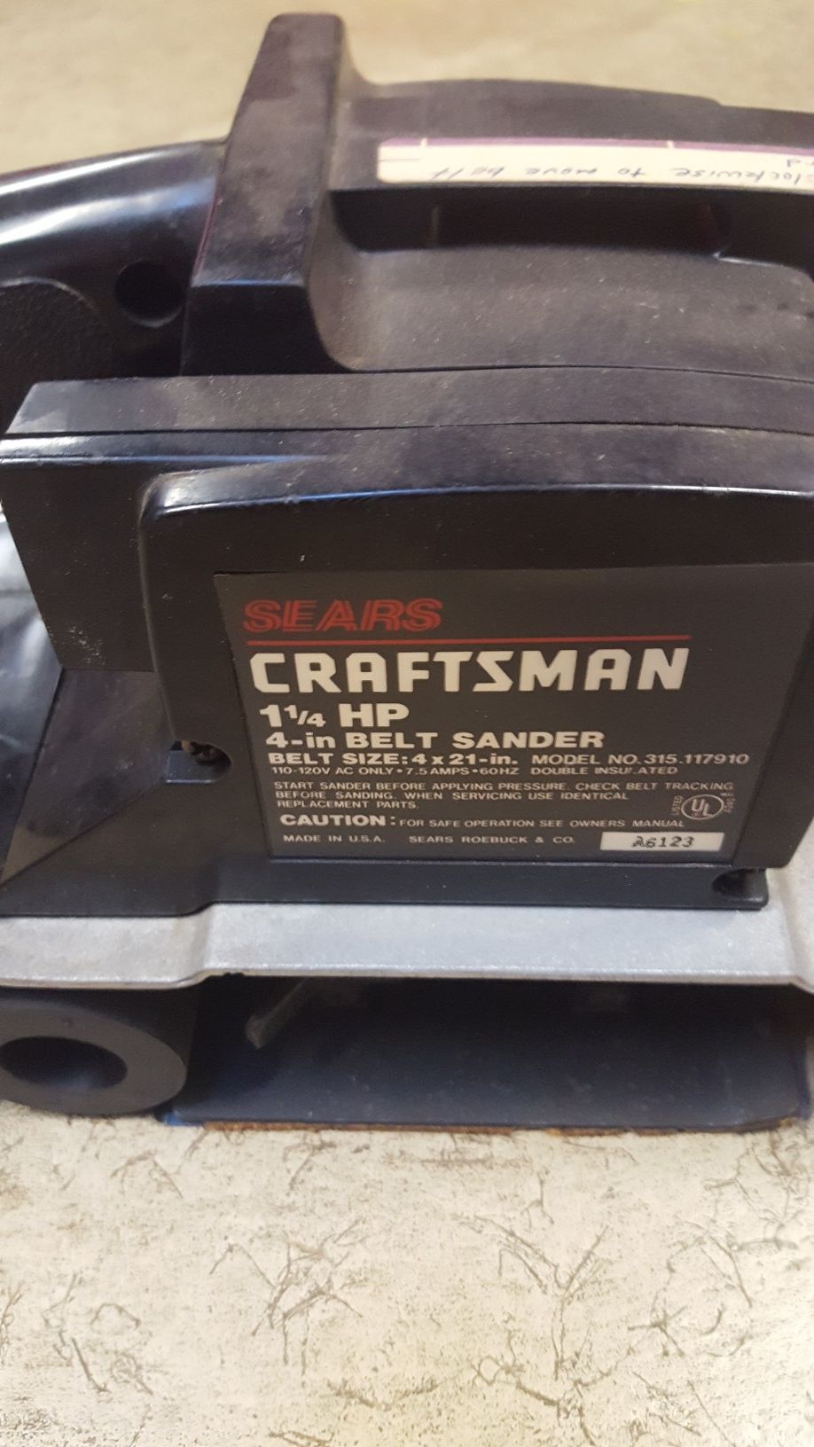 Craftsman belt sander