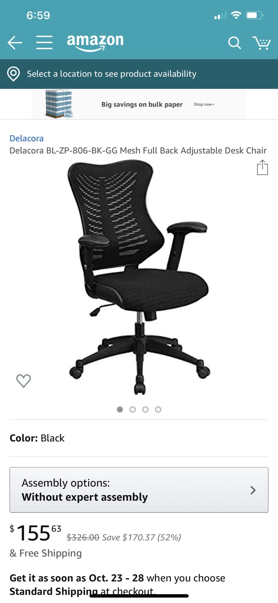 Adjustable desk chair