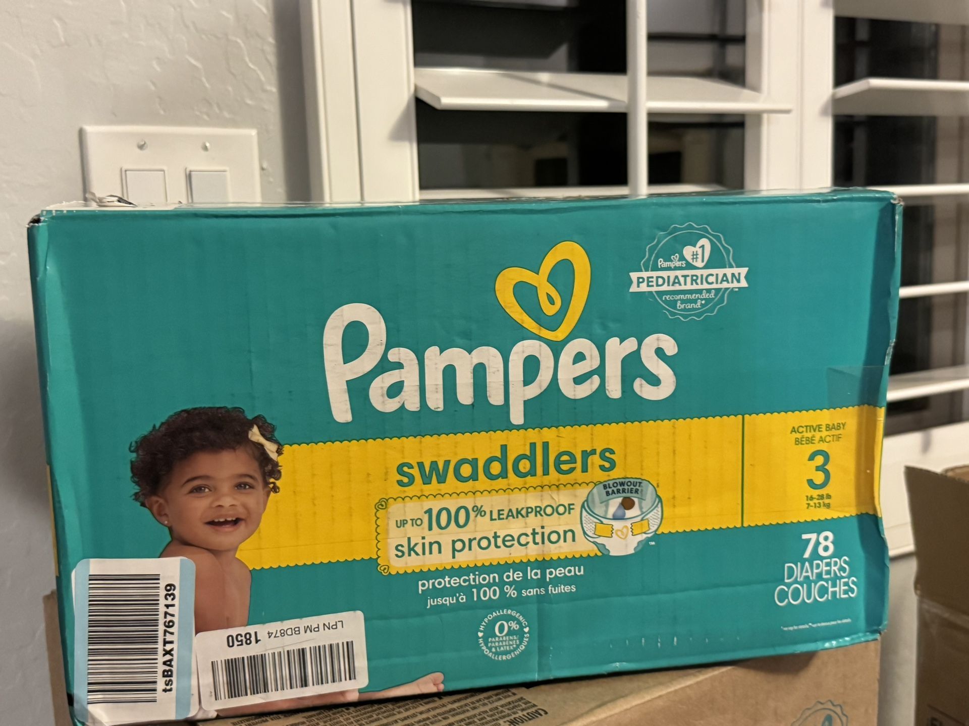 Pampers Swaddlers Size 3 Brand New 78 Count
