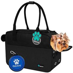 “New”Pet Carrier Bag (11”T X 17”L X 8”W)ventilated,plush Cushion Bottom(Black)retail$59