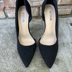 JustFab Women's High Gold Heels Black Size 10 Uk 8 Eu 41