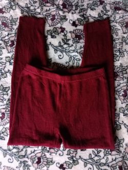 Burgundy Warm Leggings