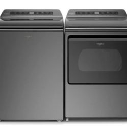 4.8 cu. ft. Top Load Washer with Pretreat Station & 7.4 cu. ft. Top Load Electric Dryer