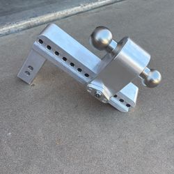 Billet Aluminum Reversible Drop Trailer Hitch Locking Adjustable 