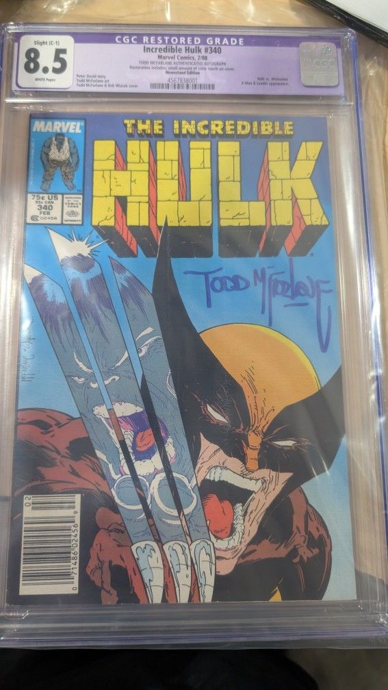 Hulk 340 Signed By Todd McFarlane