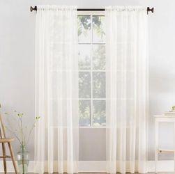 Sheer white curtains