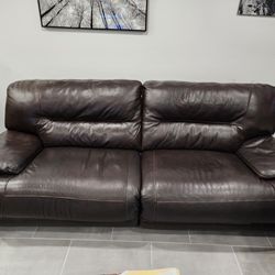 Leather Sofa with Optional Middle