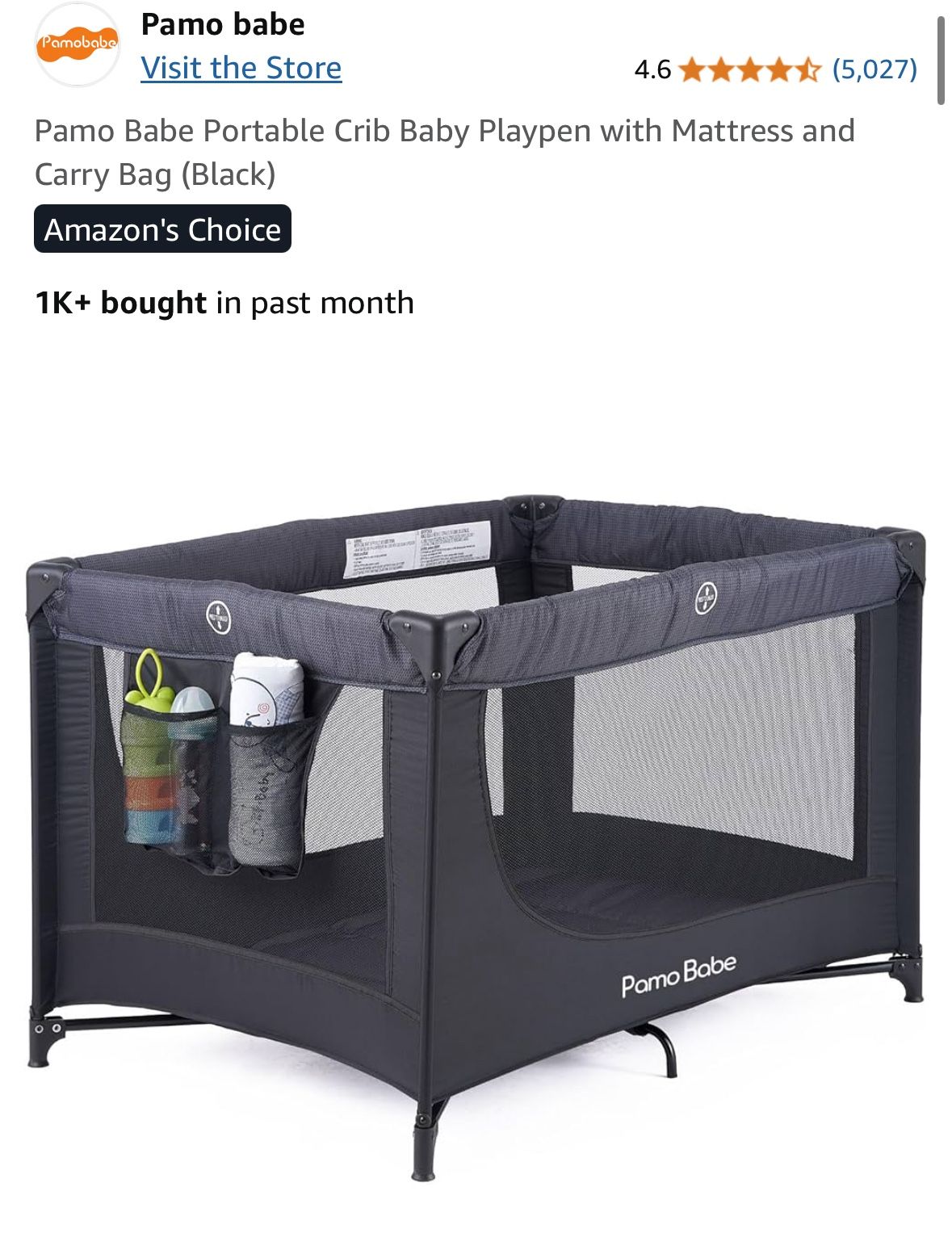 Portable Crib Play Pen
