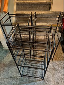 PENDING Black Metal Foldable Shelves (3 Available) - See Description