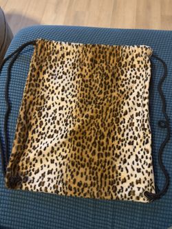 Cheetah Print Draw String Backpack