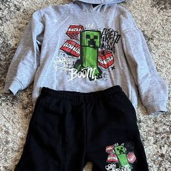 Minecraft, Hoodie And Shorts Set