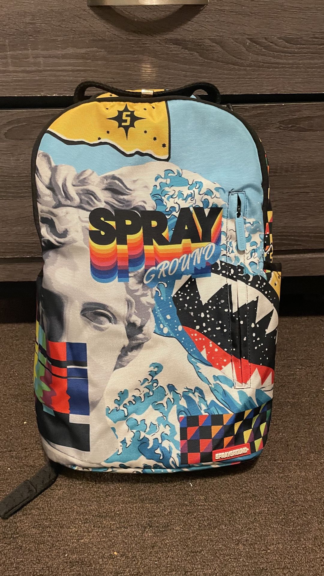 Spray ground Backpack (COLLAGE OF RANDOM DLXSR BACKPACK )