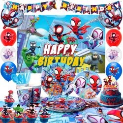 114pcs Little Spiderman And Friends Party Supplies (New, Unopened)
