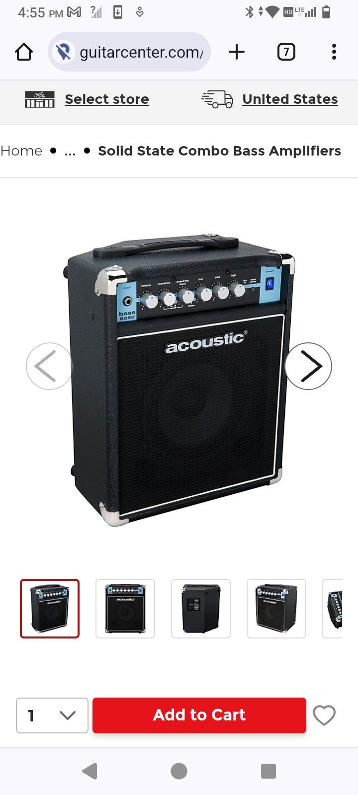 Electric Bass Amp Acoustic B32c