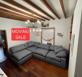 Gray Cloud Couch Modular Sectional Sofa
