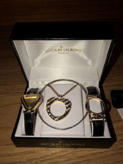 Jacques Laurent Women’s Bracelet, Necklace, And Watch  