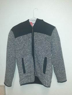 Fleece black and grey and green mediums