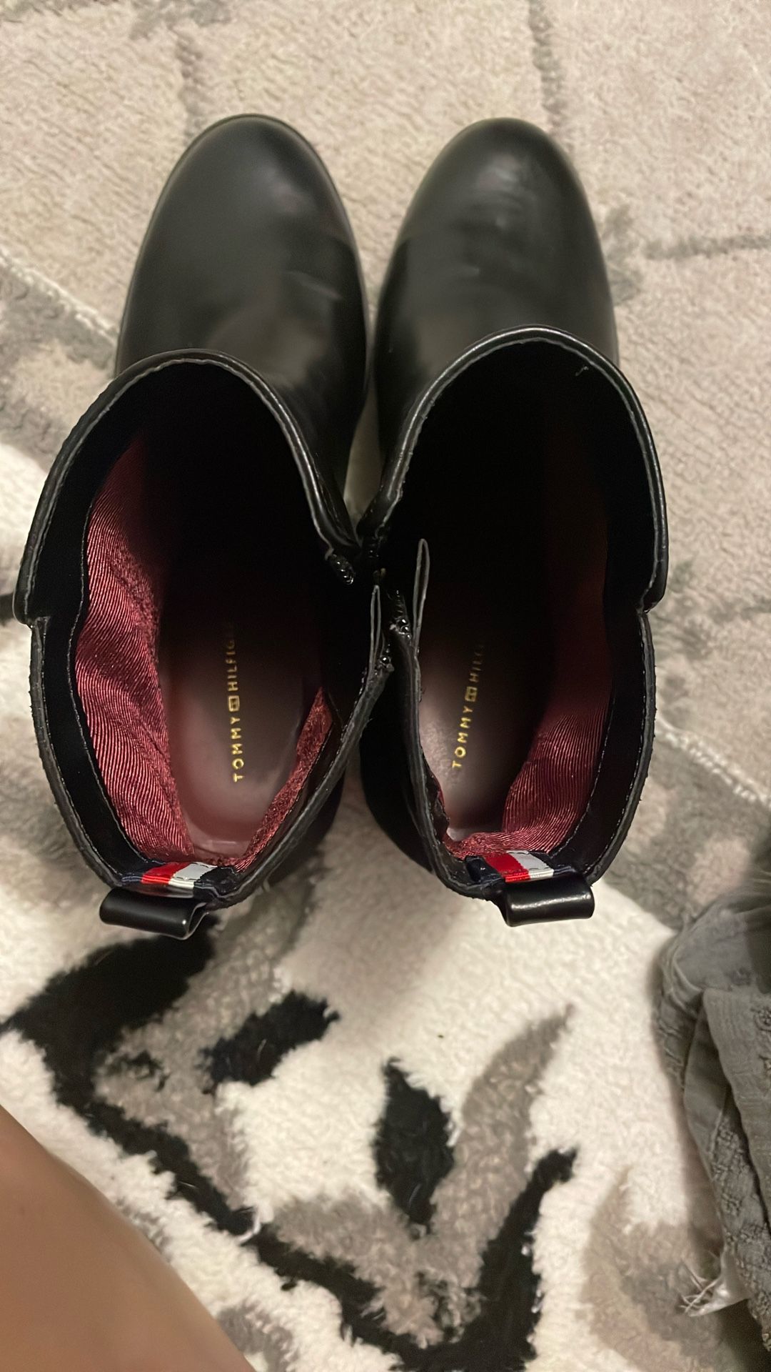 Tommy Hilfiger Leather Boots Black