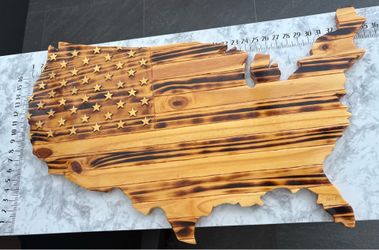 USA wood Flag