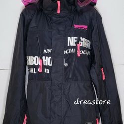 Neighborhood X ASSC Pink Matter Jacket Anti Social Social Club Size M Streetwear.