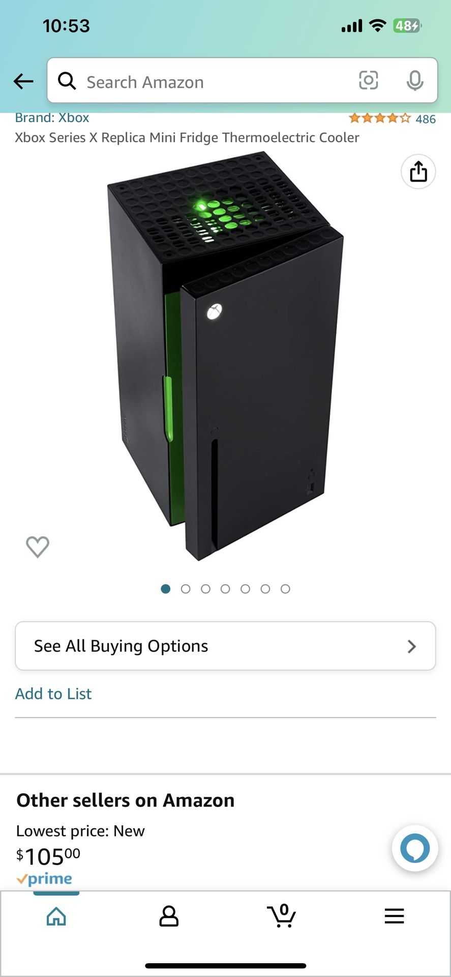 Xbox Series X Replica Mini Fridge Thermoelectric Cooler