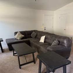 1 sofa and two coffee table also 1 sofa table