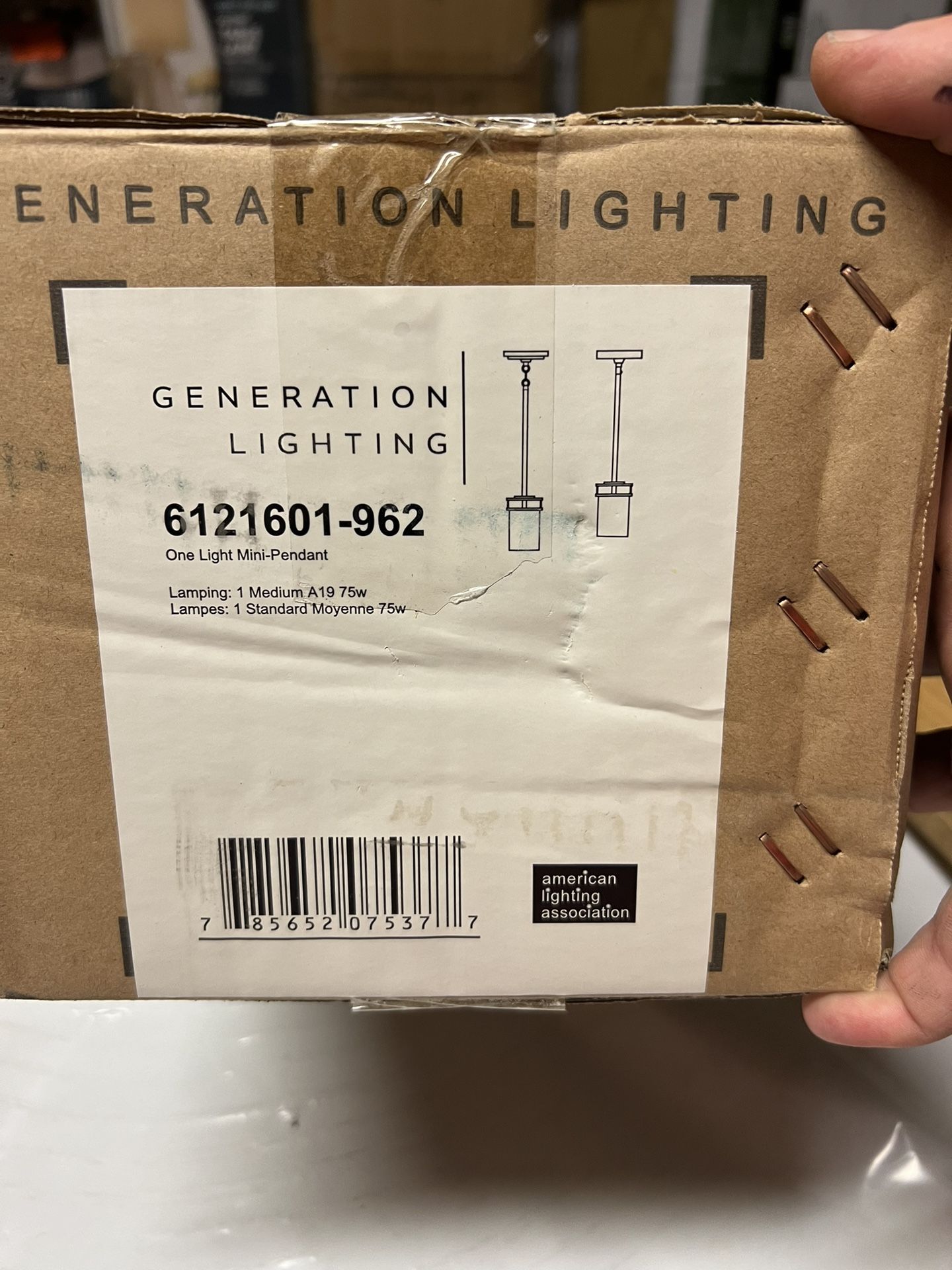 Generation Lighting Robie 1 Light 4.38 inch Brushed Nickel Mini-Pendant Ceiling