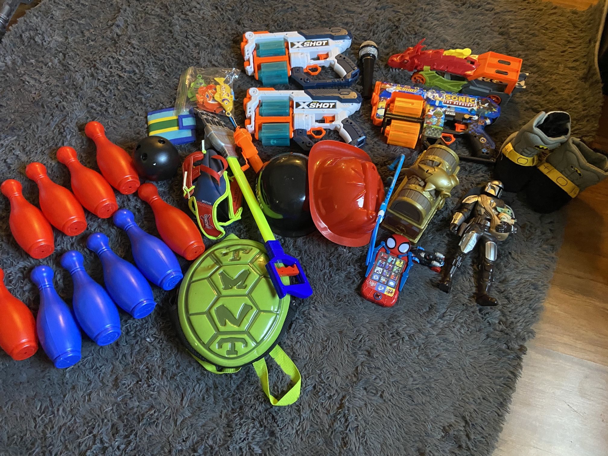 Toys, Hot Wheels Nerf Guns, Ninja Turtles Backpack, Bowling
