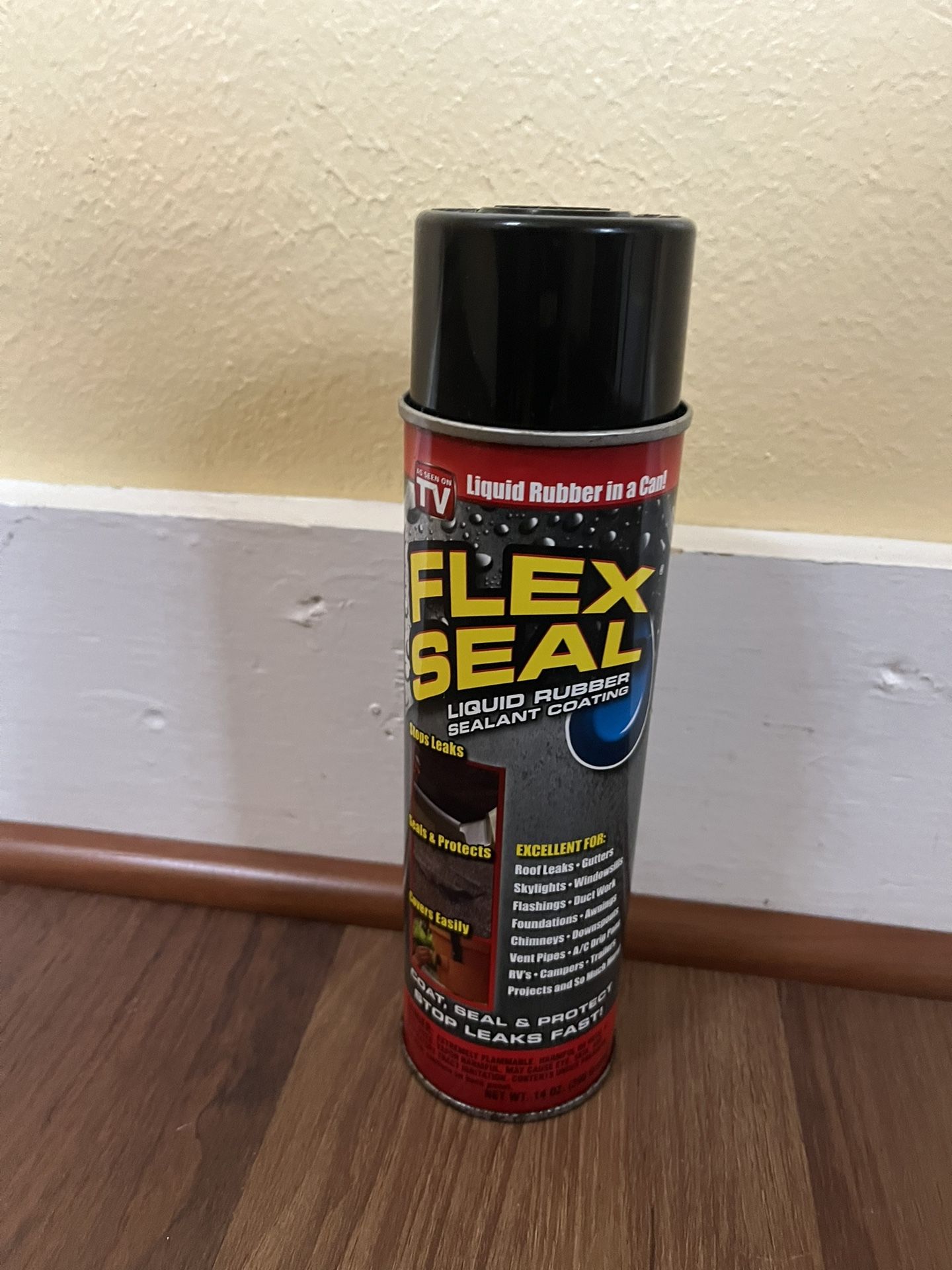 Flex Seal Black 14 oz. Aerosol Liquid Rubber Sealant Coating Spray Paint