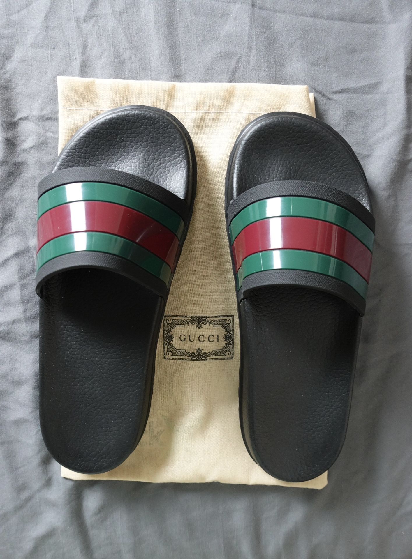 Gucci Men Slide Sandal with Web