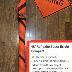 SAFETY WARNING SIGN ( MEN WORKING  BRIGHT ORANGE FORTY-EIGHT X FORTY-EIGHT)