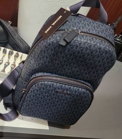 Michael Kors Navy Monogram Backpack