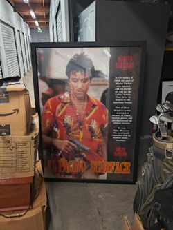Framed and matted Scarface posters