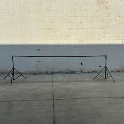 Metal Adjustable Pipe and Drape Photography Backdrop Stand Kit and FREE Clips 8ftX10ft