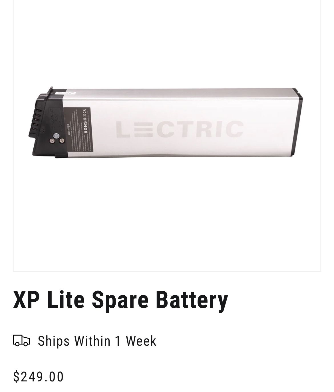 Electric LECTRIC XP Lite Spare Battery for Sale in El Monte, CA OfferUp