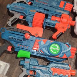(4) Nerf Gun Elite 2.0 Blasters 