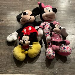 Mickey And Money Mouse Plushies