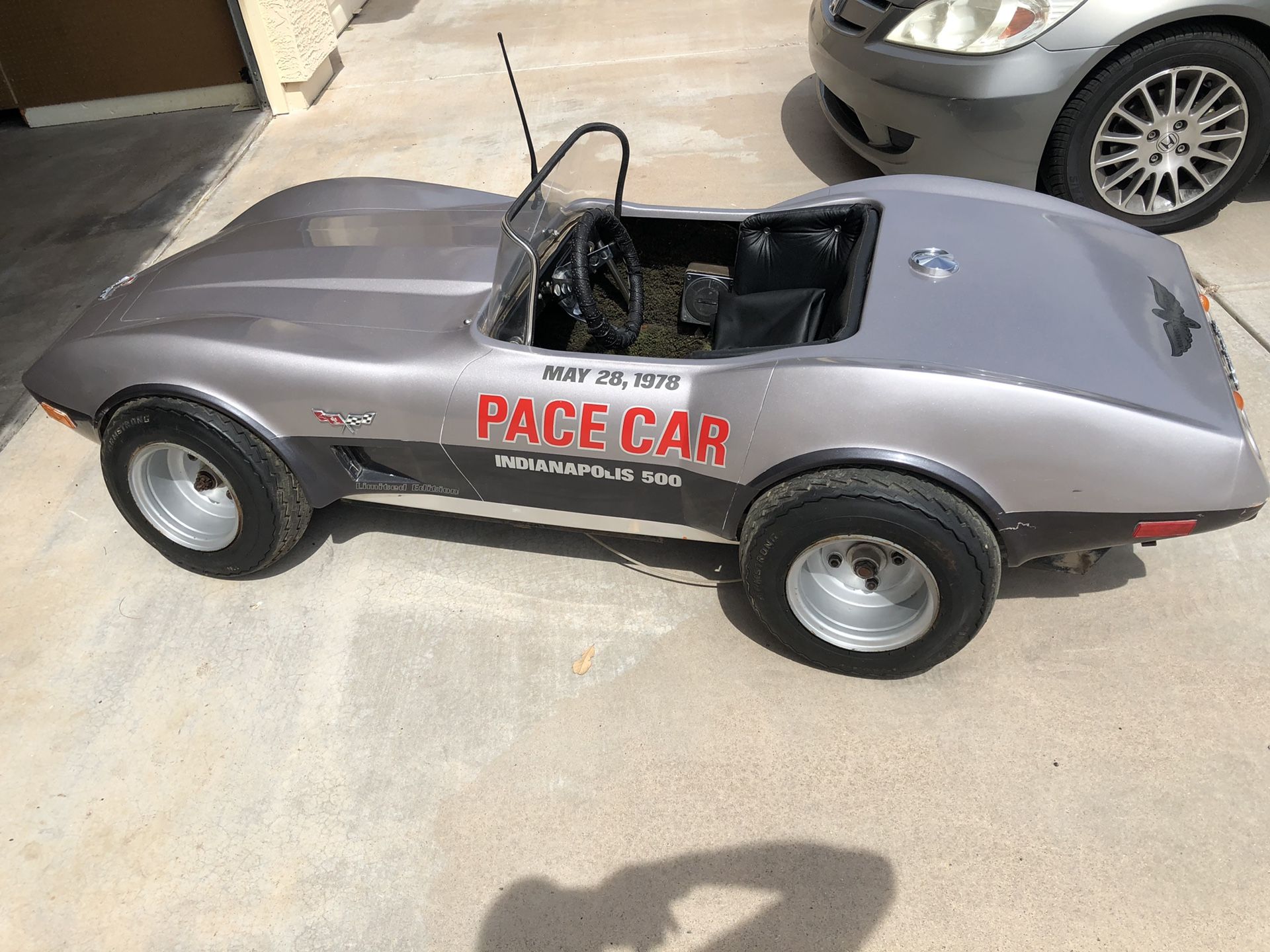 Rare vintage Full body corvette go kart. This weekend only price