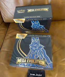 New* Pokemon TCG Trading Cards Mega Evolution ETB Lucario Elite Trainer Box including Riolu Promo & 9 Packs  - Brand New! Sealed!