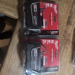 Two Milwaukee 5.0 Batteries