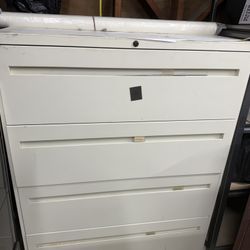 4-Drawer White Filing Cabinet