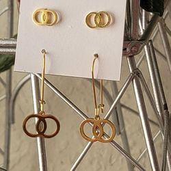 Fashion Dangle earrings Stainless Steal Gold Stylish New