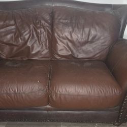 Leather Looking Love Seat