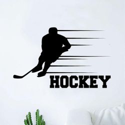 PRE MADE Wall Decal Home Decor Hockey Sports