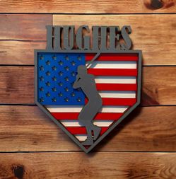 Multi Layered Personalized Baseball Decor