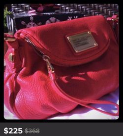 Marc Jacobs "Natasha" crossbody. Rose red, large size.
